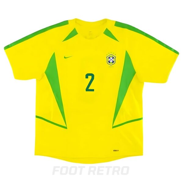 Maillot Retro Vintage Brésil Domicile 2002 Cafu