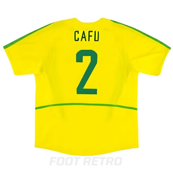 Maillot Retro Vintage Brésil Domicile 2002 Cafu