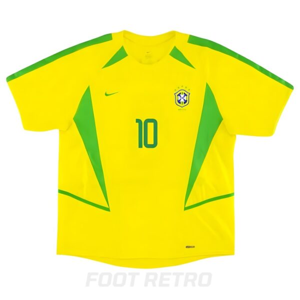 Maillot Retro Vintage Brésil Domicile 2002 Rivaldo