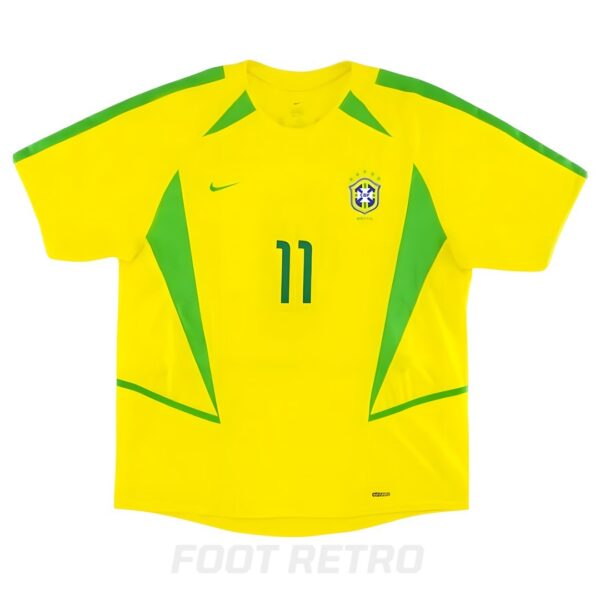 Maillot Retro Vintage Brésil Domicile 2002 Ronaldinho