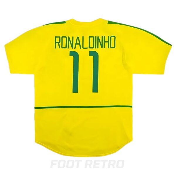 Maillot Retro Vintage Brésil Domicile 2002 Ronaldinho