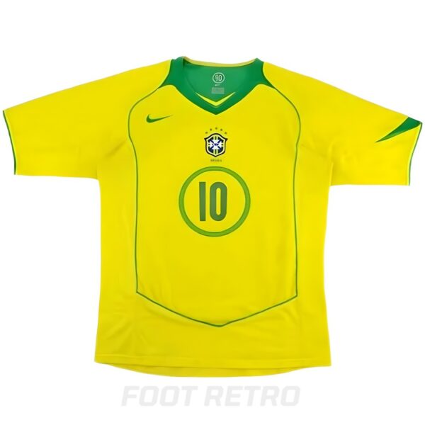 Maillot Retro Vintage Brésil Domicile 2004 Ronaldinho