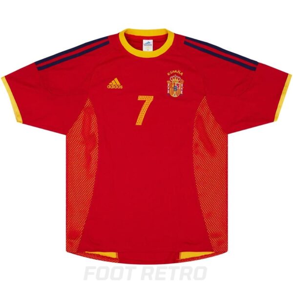 Maillot Retro Vintage Espagne Domicile 2002 2004 Raul