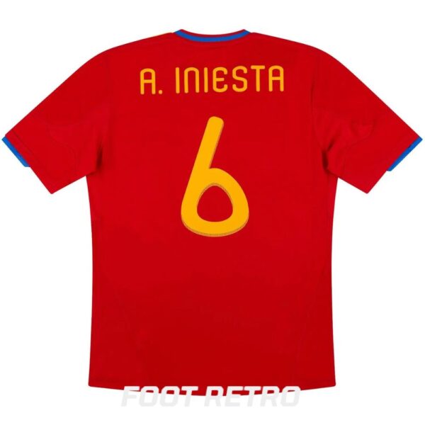 Maillot Retro Vintage Espagne Domicile 2009 2010 Iniesta