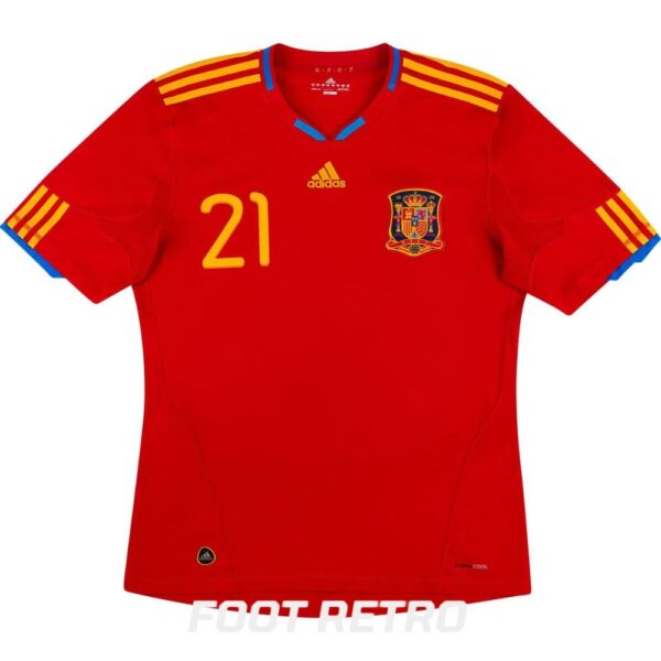 Maillot Retro Vintage Espagne Domicile 2009 2010 Silva