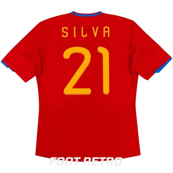 Maillot Retro Vintage Espagne Domicile 2009 2010 Silva