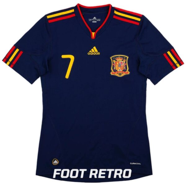 Maillot Retro Vintage Espagne Exterieur 2010 2011 David Villa