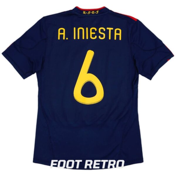 Maillot Retro Vintage Espagne Exterieur 2010 2011 Iniesta