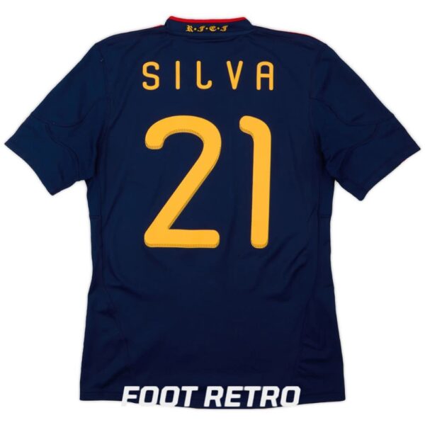 Maillot Retro Vintage Espagne Exterieur 2010 2011 Silva