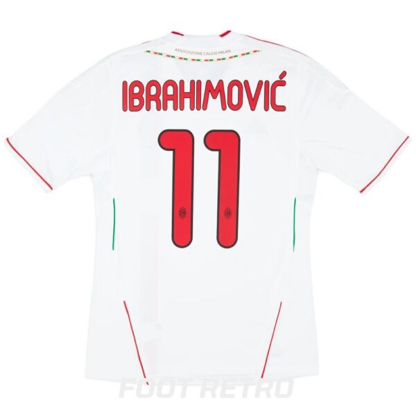 Maillot Retro Vintage Milan AC Exterieur 2011 2012 Ibrahimovic