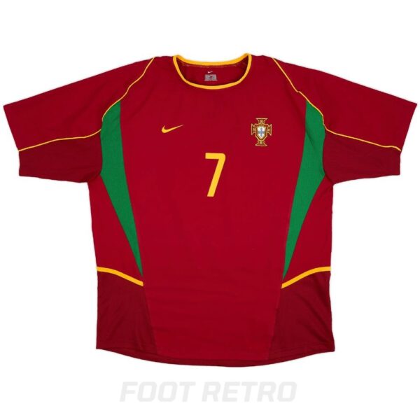 Maillot Retro Vintage Portugal Domicile 2002 2004 Figo