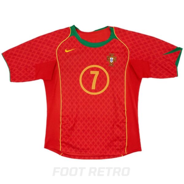 Maillot Retro Vintage Portugal Domicile 2004 2006 Figo