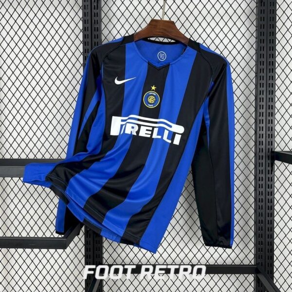 Maillot Inter Milan Domicile 2004 2005 Manches Longues