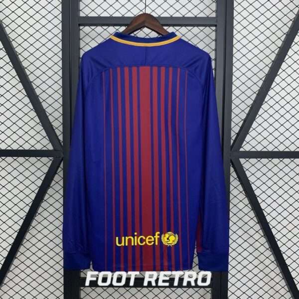 Maillot Barca Domicile 2017-2018 Manches Longues